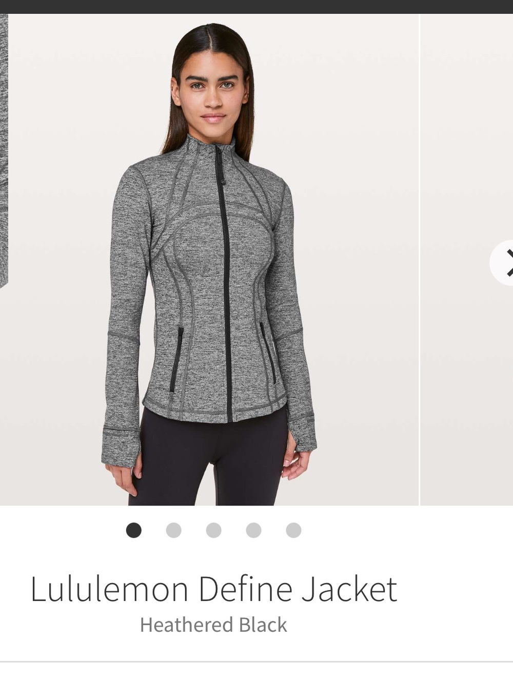 🔥Lululemon Heathered Black Luon Define Jacket NEW CONDITION size 8